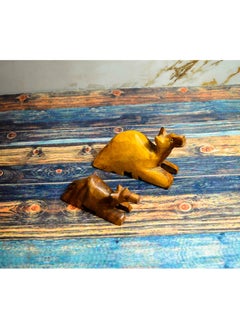 Egypt Antiques Two camels sitting for toys or for decoration Natural carving Handmade  - Image 2