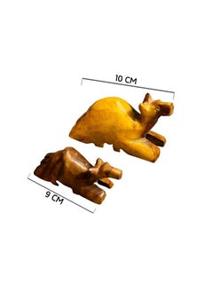 Egypt Antiques Two camels sitting for toys or for decoration Natural carving Handmade  - Image 4