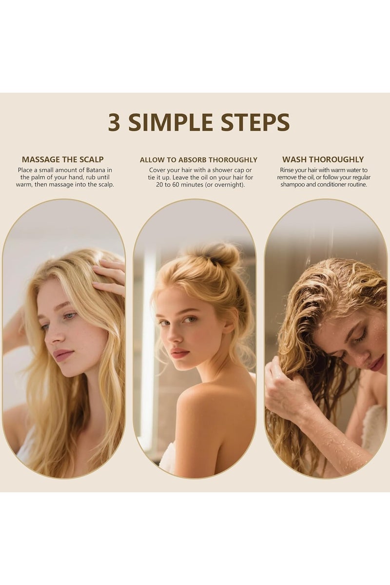 ATRJSZ 100% Natural Raw Batana Oil for Hair Growth, Unrefined & Organic Dr Sebi Hair Growth Oil From Honduras, Prevents Hair Loss, Eliminates Split Ends, Enhances Thickness 4.23 Fl Oz (Pack of 1) - Image 5