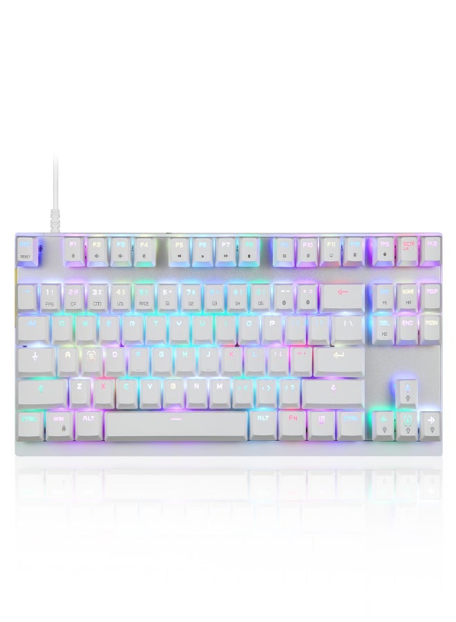 لوحة مفاتيح ميكانيكية MOTOSPEED CK82 87 مفتاحًا RGB للألعاب مع مفتاح OUTMU أحمر - Image 1