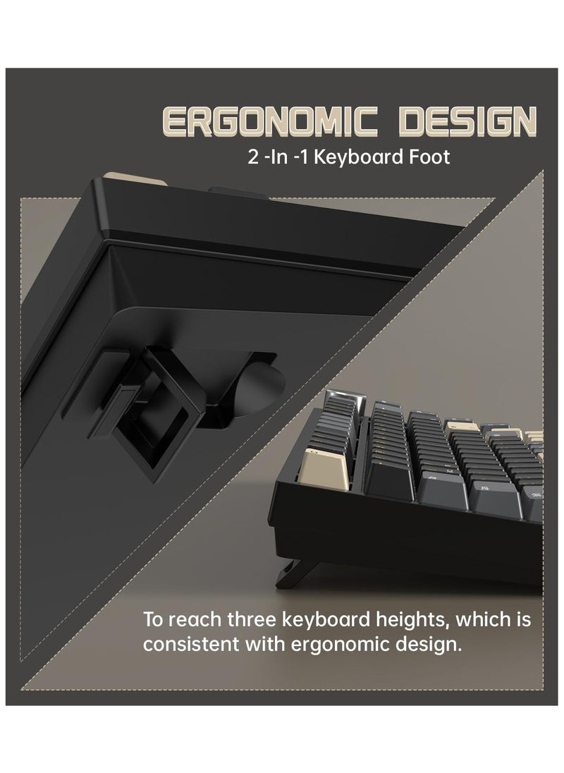 Attack Shark - ATTACK SHARK K85 Rapid Trigger Mechanical Keyboard, Magnetic Switch, LIGHTSYNC RGB Backlit, Cloud Driver, Wired Hot-swap TKL Gaming Keyboard with Knob Control for Win/Mac - StarBlack - Image 1