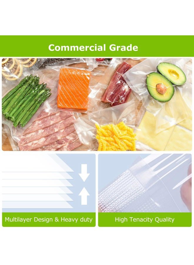 Bonsenkitchen Vacuum Sealer Bags Rolls, 8 in x 50 ft Rolls 2 pack Durable Food Sealer Bags, Commercial Grade, Heavy Duty, BPA Free, Seal a Meal, Great for Food Storage & Sous Vide Cooking, VB23 - Image 2