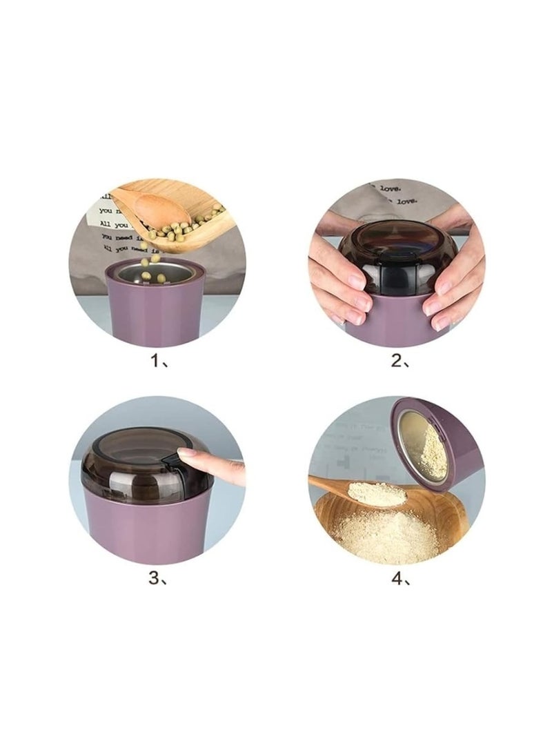 Electric Grinder for Herbs, Spices, Nuts & Grains Stainless Steel Multipurpose Mill High-Speed ​​Grinding  Portable & Easy to Clean - Image 5