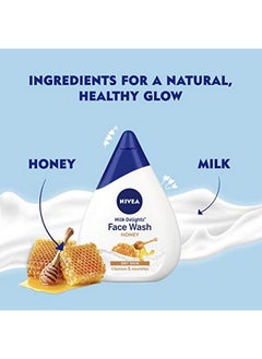 Nivea Women Face Wash For Dry Skin Milk Delights Honey 100 Ml  - Image 4