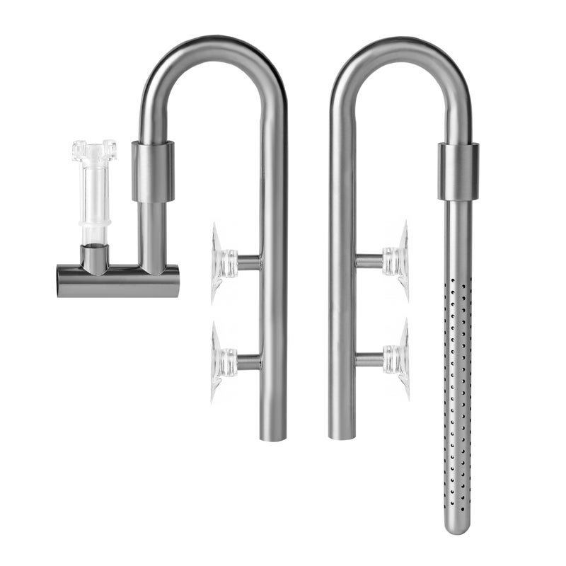 JARDLI Stainless Steel Lily Pipe Set â€“ Premium Inflow & Outflow with Detachable Skimmer â€“ Fish & Shrimp Safe, Easy Maintenance (17mm for 16/22mm (5/8'' i.d.) tubing) - Image 1