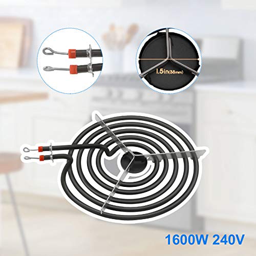 APPLIANCEMATES 316442301 عنصر سطح ملف 8 بوصة للموقد الكهربائي (5 لفات) من APPLIANCEMATES بديل لعنصر سطح ملف موقد Frigidaire يستبدل MP26YA AP4356467 PS2339242 - Image 3