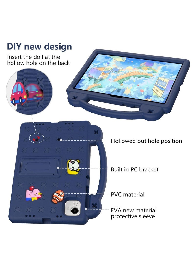 VKL Shockproof Case Compatible with Honor Pad X9a 11.5 Inch (2025), Lightweight EVA Kids Friendly Shockproof Protective Cover with Invisible Bracket and Handle (Navy Blue) - Image 2