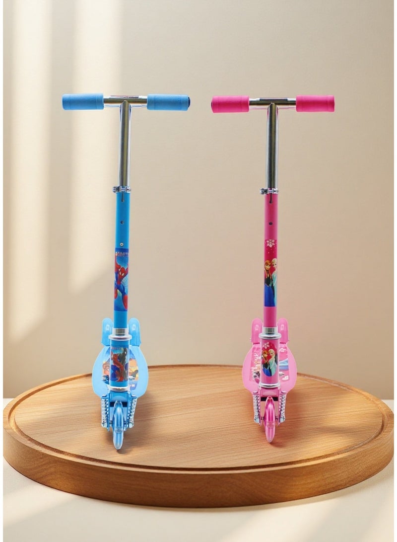 EASY FUTURE Scooter for Kids with LED PU Wheels, Rear Brake, Foldable Frame & Adjustable Handle – Suitable for 3–8 Year Olds Including Protective Gear Set - Image 5