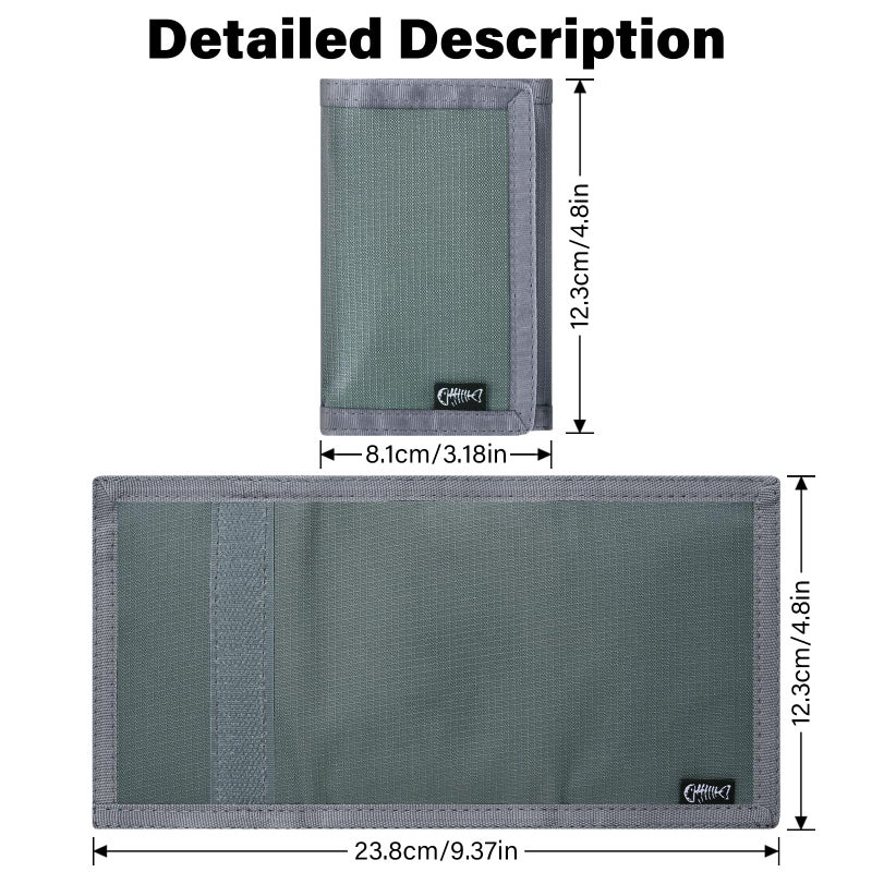 FORYEE Menâ€™s Nylon Trifold Wallet with 6 Page Wallet Insert, Ultra Thin and Security Wallet with ID Window for Card Cash Holder, Modern Fashion Purse Gifts for Teen Boys Men Women -Dark Gray - Image 2