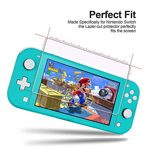 daydayup 4 Pack Tempered Glass Screen Protector for Nintendo Switch Lite, 0.3mm Thickness, 9H Hardness, Transparent, Anti-Scratch, Oleophobic Coating, Easy Installation Guide - Image 3