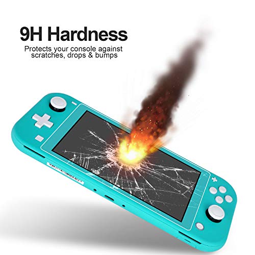 daydayup 4 Pack Tempered Glass Screen Protector for Nintendo Switch Lite, 0.3mm Thickness, 9H Hardness, Transparent, Anti-Scratch, Oleophobic Coating, Easy Installation Guide - Image 4