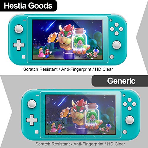 daydayup 4 Pack Tempered Glass Screen Protector for Nintendo Switch Lite, 0.3mm Thickness, 9H Hardness, Transparent, Anti-Scratch, Oleophobic Coating, Easy Installation Guide - Image 5