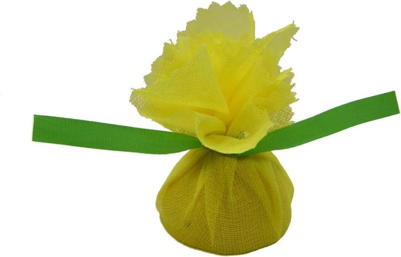 Regency Wraps Lemon Wraps Lemon Covers Yellow with Green Ribbon 25 Count Wedge Bags For SeedFree Squeezing Over Seafood Works for Lemon Halves or Wedges