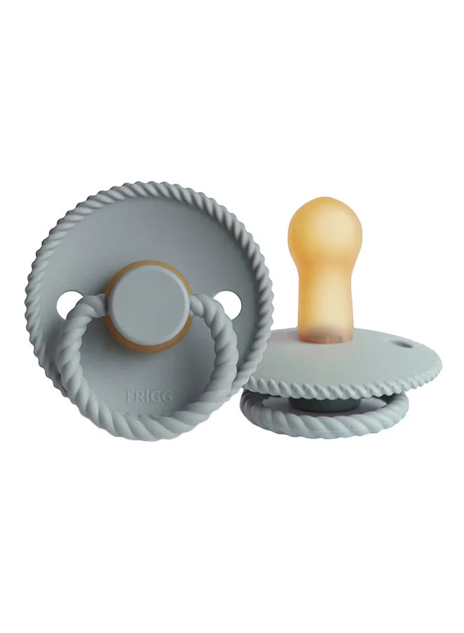 FRIGG Rope Latex Pacifier, 6-18 Months, Size 2 - French Grey