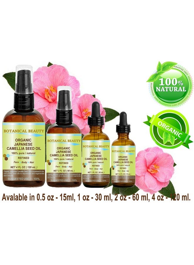 Botanical Beauty Japanese Organic Camellia Seed Oil. 100% Pure Natural Undiluted Refined Cold Pressed Carrier Oil. Rich Antioxidant To Revitalize And Rejuvenate The Hair Skin And Nails. 4 Fl.Oz 120 Ml. - Image 3