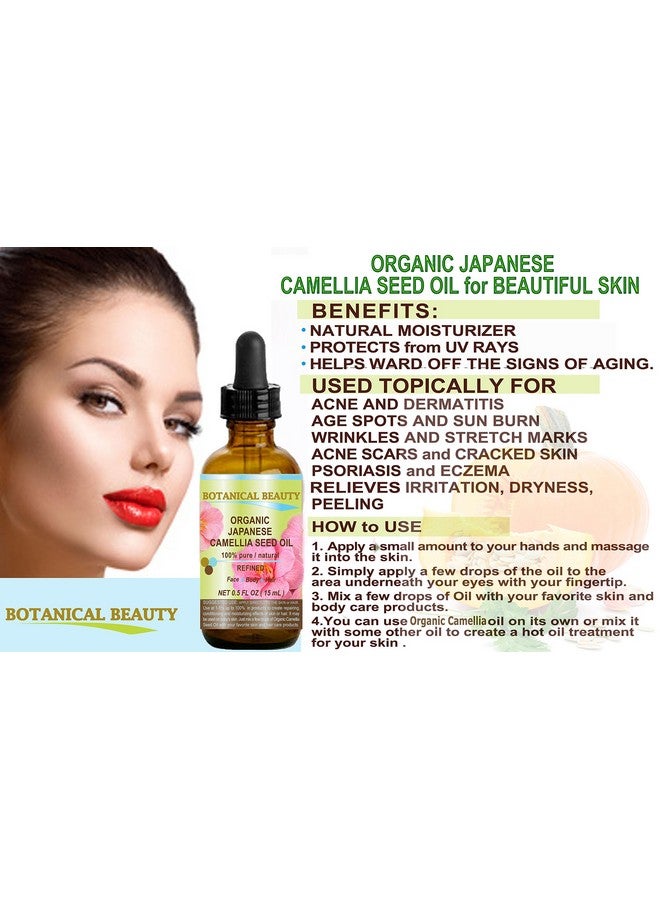Botanical Beauty Japanese Organic Camellia Seed Oil. 100% Pure Natural Undiluted Refined Cold Pressed Carrier Oil. Rich Antioxidant To Revitalize And Rejuvenate The Hair Skin And Nails. 4 Fl.Oz 120 Ml. - Image 4