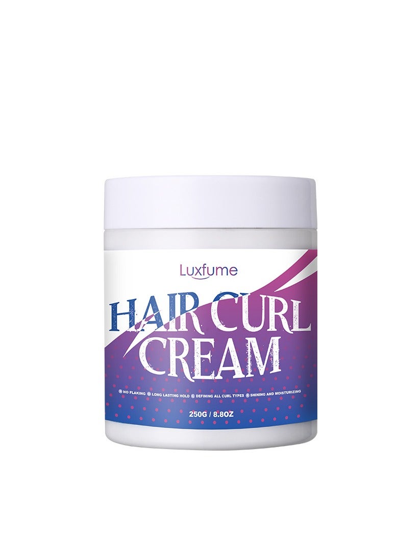 لوكس فيوم كريم Curl Define Cream ، كريم فك تشابك الشعر ، كريم تصفيف الشعر ، كريم منشط للتجعيد المرطب المضاد للتجعد لجميع أنواع الشعر (8.8 أونصة) - Image 1