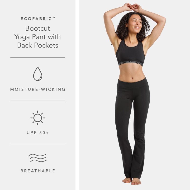 Fishers Finery Women's Bootleg Yoga Pant; Back Pockets - New Fabric (Black, XL) - Image 5