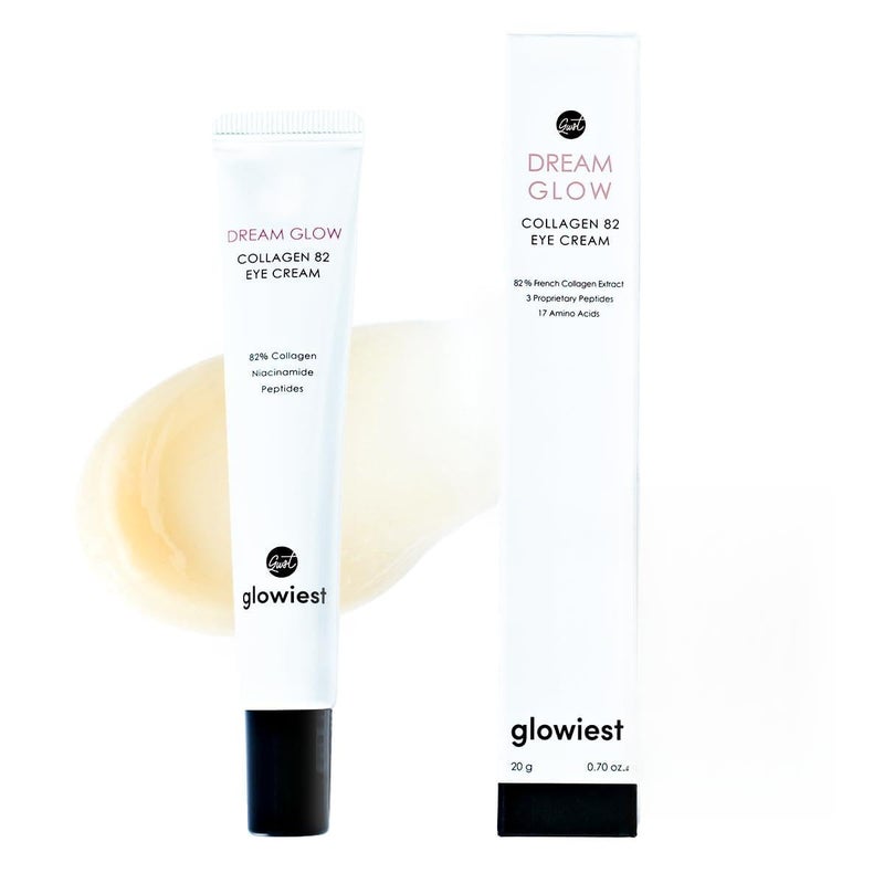 glowiest Dream Glow Collagen 82 Eye Cream French Collagen eye cream Dark Circle under eye treatment korean eye cream Glowing Day and Night Care Not Tested on Animals 07oz20g - Image 1
