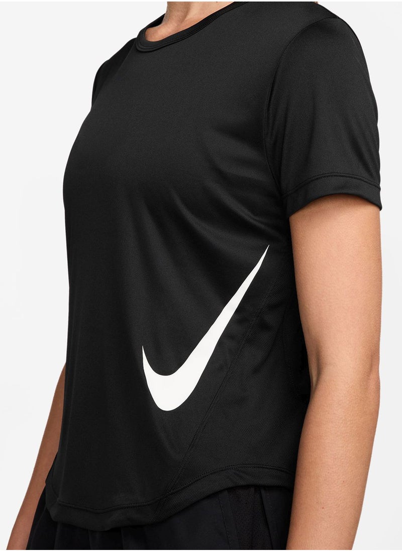 Nike Tempo Swoosh Hybrid Dri-Fit Short-Sleeve Top  - Image 3