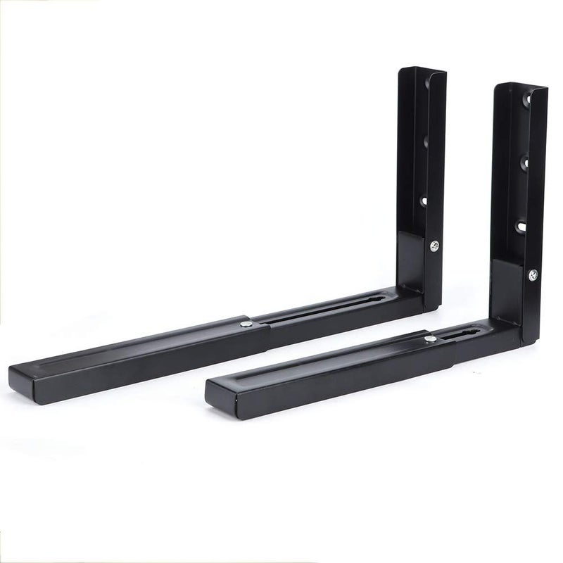 Metal Telescopic Microwave Oven Holder Wall Mounted Foldable Shelf 90 Degree Positioning - Image 4
