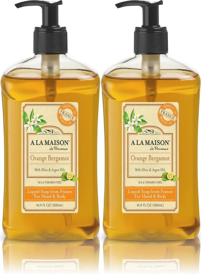 A LA MAISON Orange Bergamot Natural Hand Wash Made with Essential Oils - Biodegradable, Plant-Based, Vegan, Cruelty-Free 16.9 Fl Oz, 2 Pack