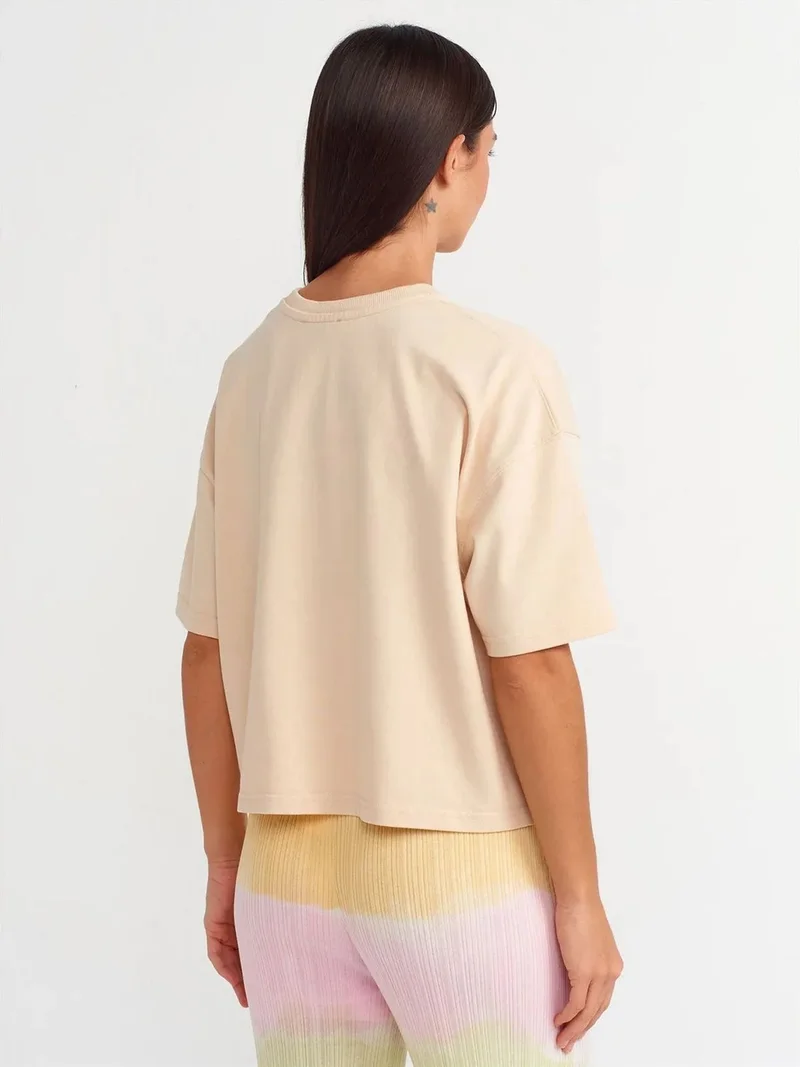 ديلفين DILVIN Oversized Cotton Crew Neck T-Shirt