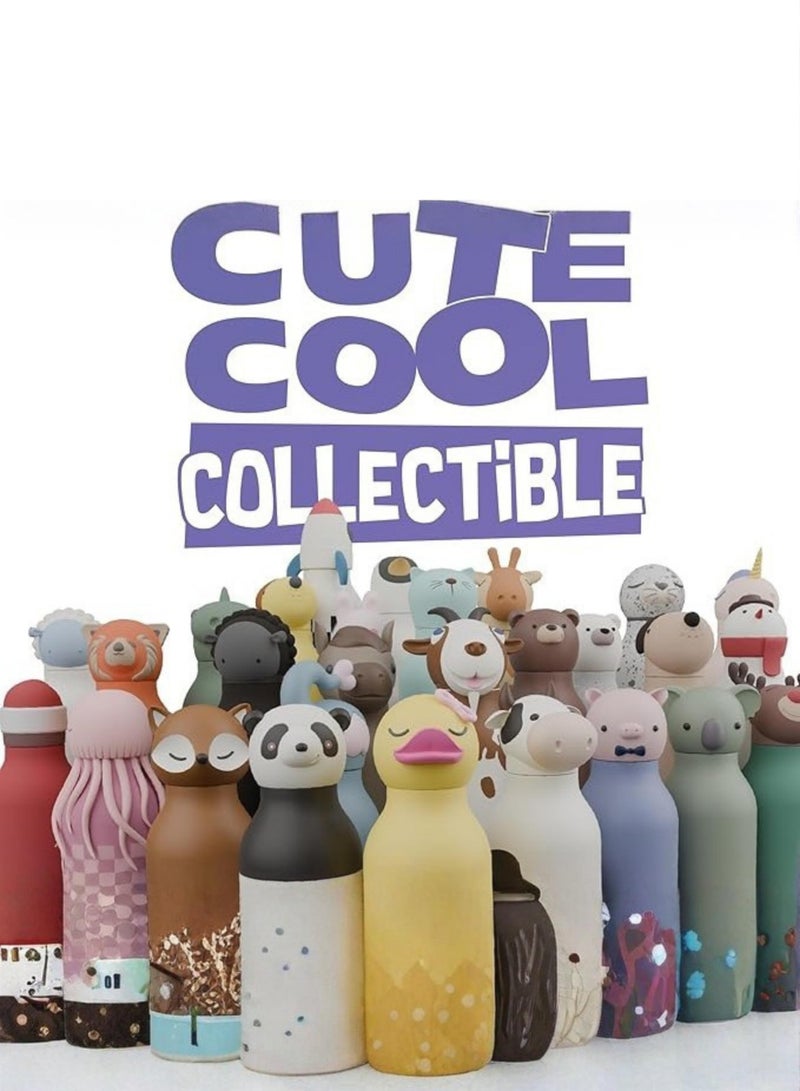 asobu Cat with Brush Bestie Animal Bottle - Image 5