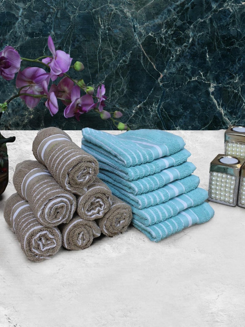 Athom Living مجموعة مناشف يد قطنية ناعمة من أثوم ليفينغ، فائقة الامتصاص وسريعة الجفاف 40x60 سم، عبوة من 12 - Image 1