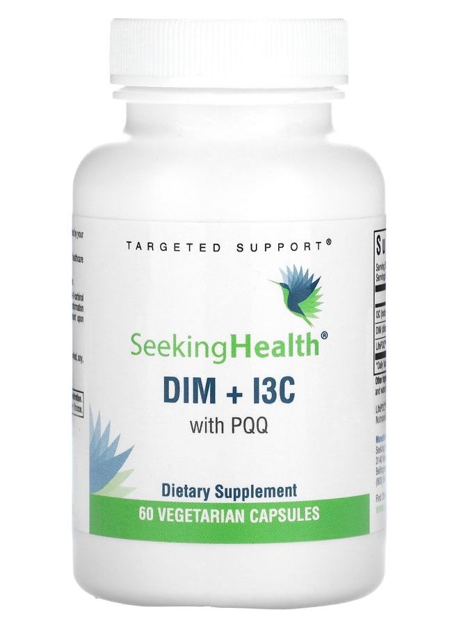 Seeking Health DIM + I3C with PQQ 60 Vegetarian Capsules 