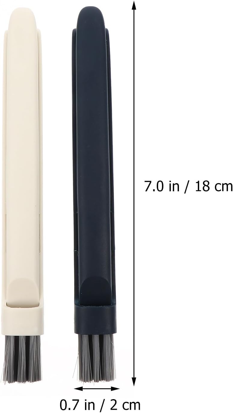 Multifunctional Window Slot Cleaning Brush 2pcs Set, Hard Bristle Gap Cleaning Tool for Window Tracks, Door Grooves, Kitchen and Household Debris Removal Random Color - Image 2