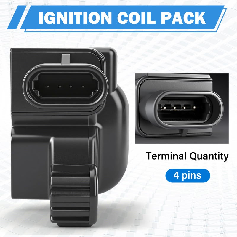 Yikesai 12611424 Ignition Coil Pack Compatible with Chevy Cadillac GMC Pontiac 5.3L 6.0L V8 Engine G8 Grand Prix H3 Silverado Tahoe Yukon Impala - Replace # 12570616 D510C UF413, set of 8 Ignition Coil - Image 4