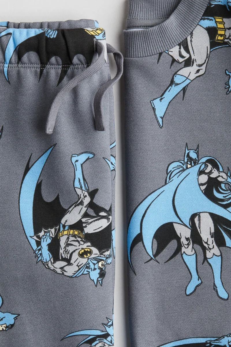 H&M 2-piece printed sweatshirt set