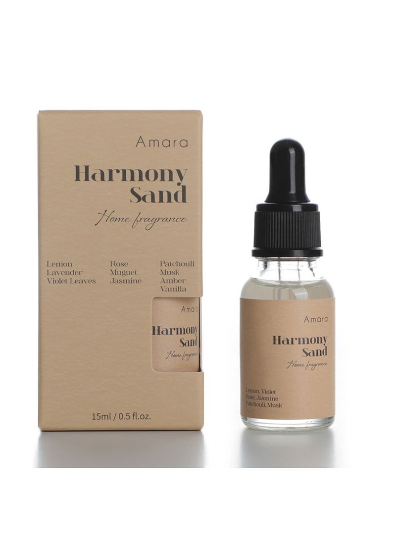 DANUBE HOME زيت عطر رمال هارموني المتواضع من أمارا - زيت أروماثيرابي فاخر 15 مل للاستخدام في الناشرات، المنزل والمكتب، رائحة مهدئة للاسترخاء، تخفيف التوتر وتنظيف الهواء الفاخر 15 مل D29XH65Mm - Image 1