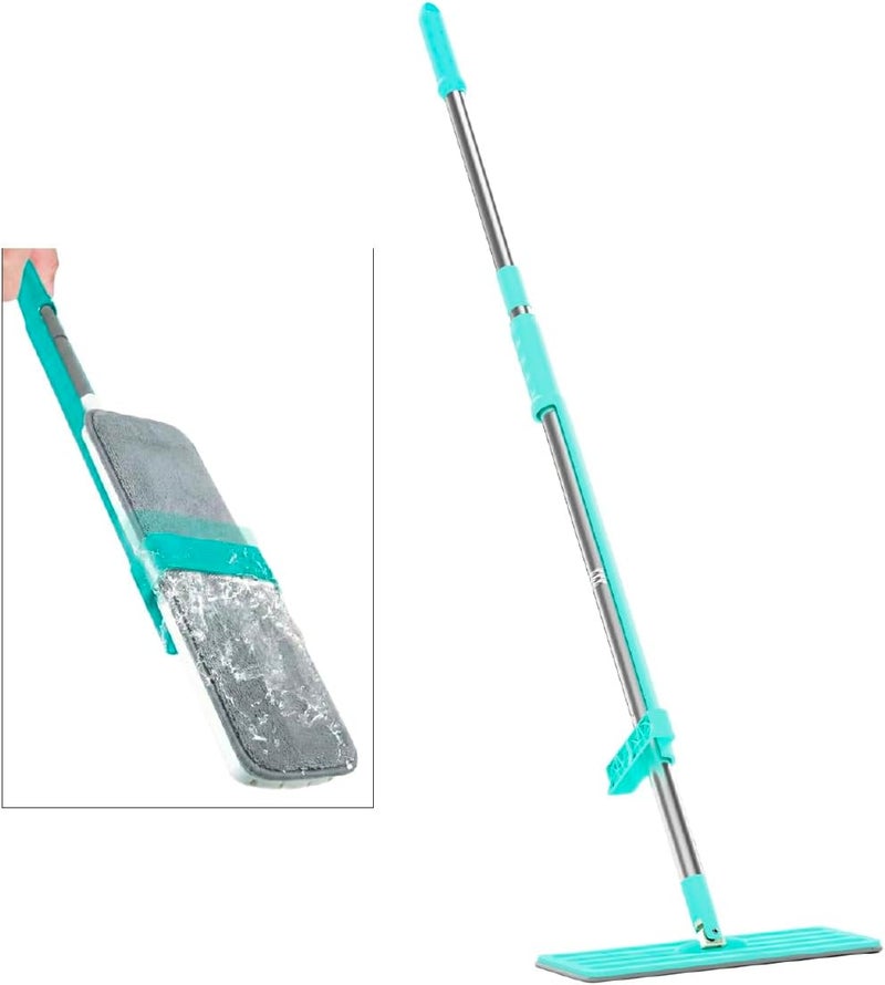 Lifelong Wet and Dry Floor Mop for Home Cleaning | 360° Rotating Flat Mop with Stainless Steel Handle & Microfiber Pads | Adjustable Pole, Reusable Washable Pad | Ideal for Tiles, Wood, Marble Floors - Image 1