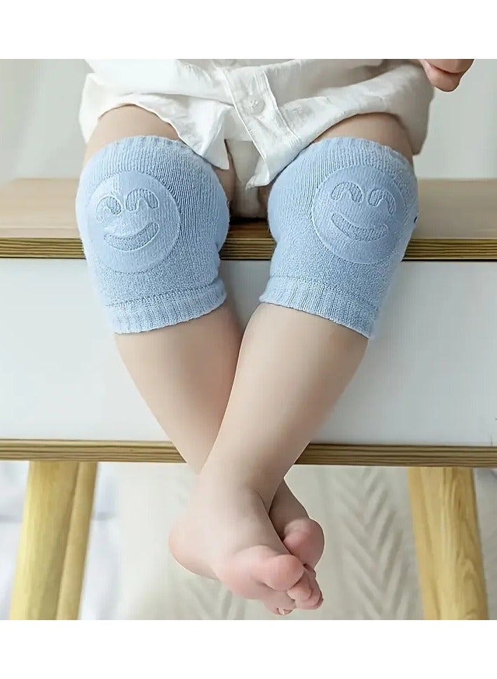 ORiTi وسادات زحف الأطفال، ELECDON زوج واحد من وسادات زحف الأطفال المضادة للانزلاق، وسادات حماية للركبة للأطفال، دافئات أرجل للأطفال (زرقاء) - Image 3