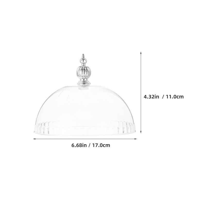 2pcs Plactic Cake Dome Cover Clear Cheese Lid 6.8 Inch Cloche Charcuterie Tent Dish Lid For Charcuterie Boards Snack Tray Display Stand - Image 2