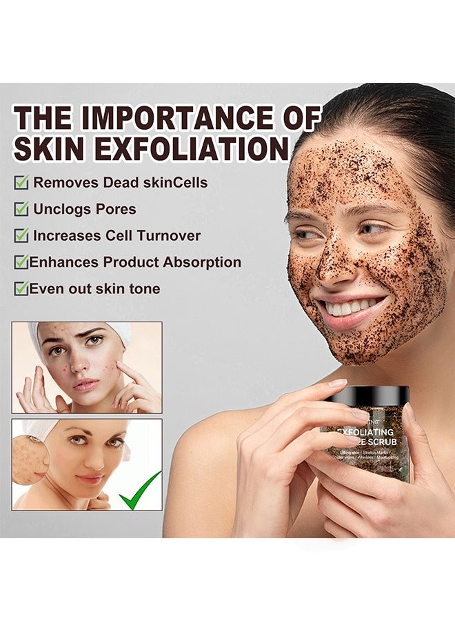 Jaysuing Exfoliating Coffee Scrub-Deep Clean Body Keratin, Fade Spots, Acne Marks, Brightening, Refreshing and Tender Skin 100g  - Image 2