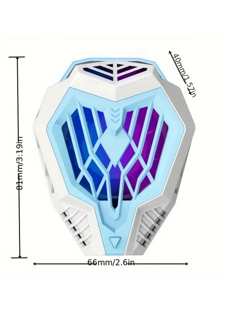 Arabest New Adjustable Mobile Phone Cooler Mobile Phone Cooling Fan, Universal MobilePhone Semiconductor Radiator, Dual Speed Adjustable Cooling Speed Designed For Mobile Gamers, Live Streaming Gamers(Blue)  - Image 4