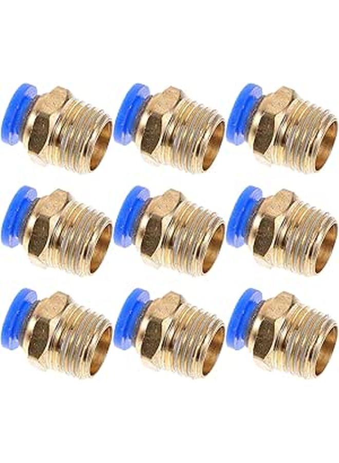 10Pcs Straight Push Connect Quick Disconnect Tube Fitting Male Thread 6mm OD - Image 1