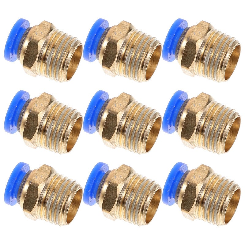 10Pcs Straight Push Connect Quick Disconnect Tube Fitting Male Thread 6mm OD - Image 2