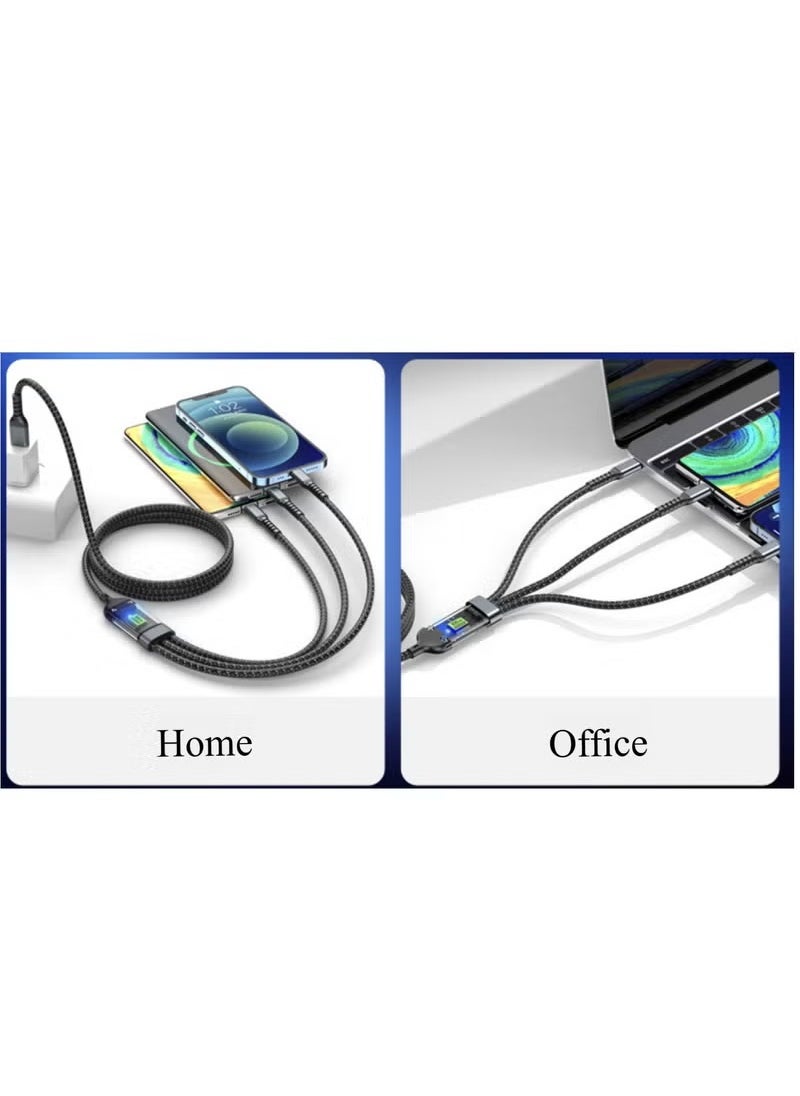 Generic 100W transparent digital display one tow three super fast charging cell phone data cable for Apple Huawei Xiaomi Android full series of cell phones  - Image 5
