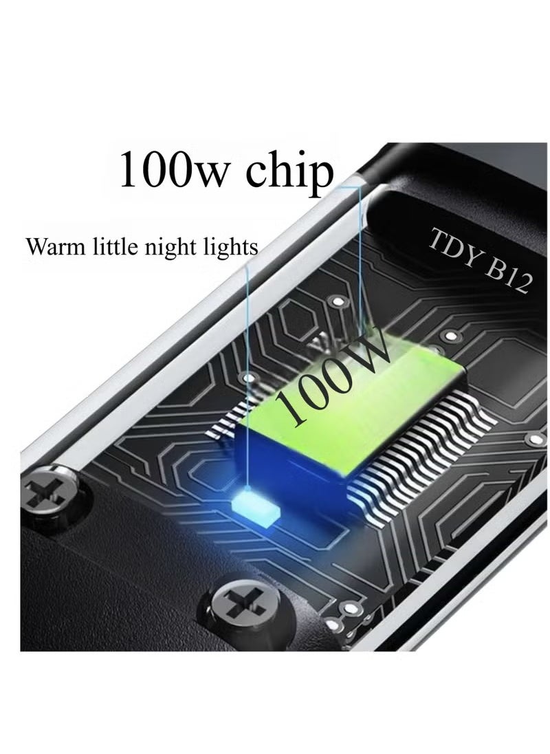 Generic - 100W transparent digital display one tow three super fast charging cell phone data cable for Apple Huawei Xiaomi Android full series of cell phones - Image 1