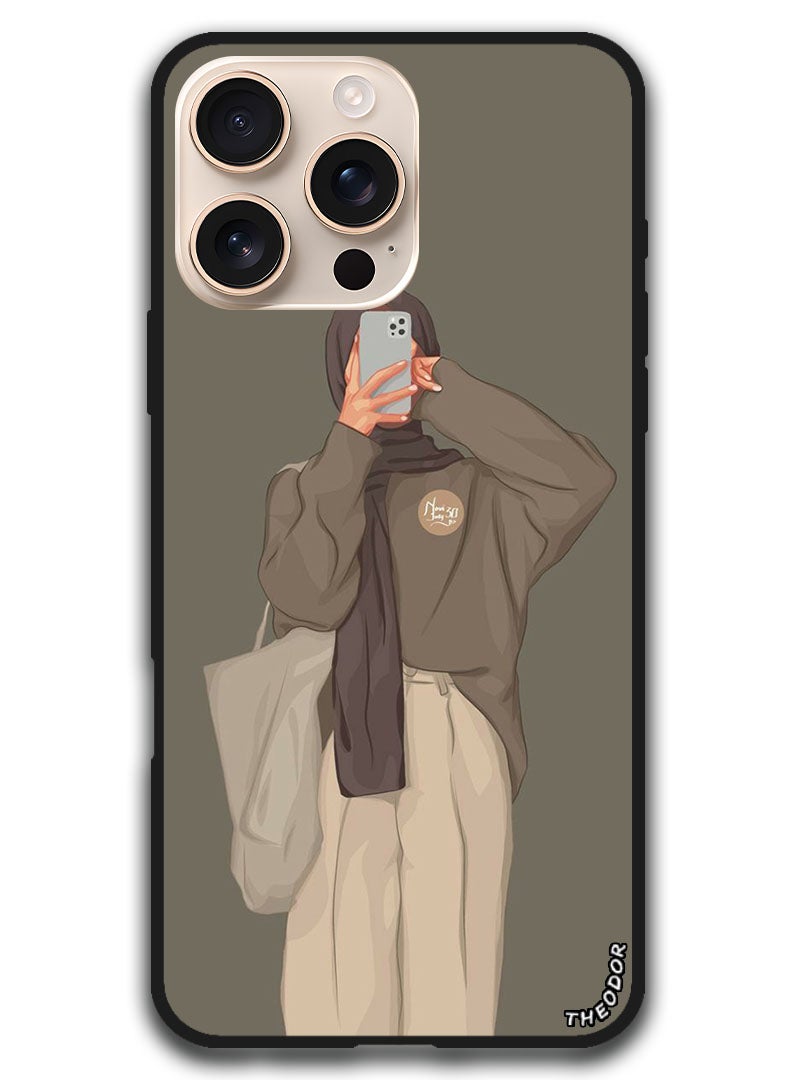 Theodor Protective Case Anti Scratch Shock Proof Bumper Cover For iPhone 16 Pro (6.3)-inch Girl Taking Picture - Image 1