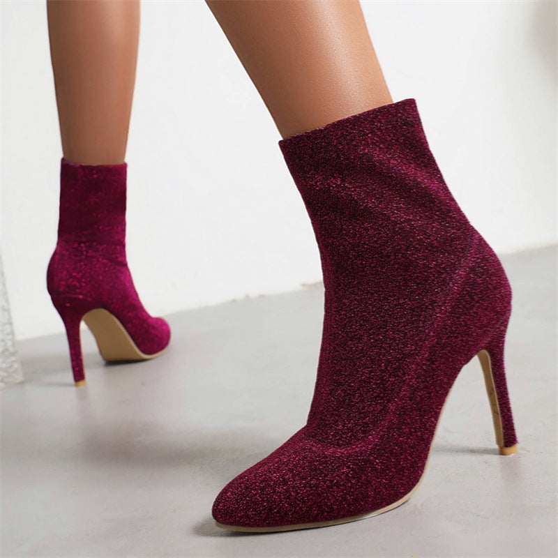 Dropshopping2022 High-Heeled Women'S Shoes 40-48 Set Of Foot Low Barrel Martin Boots Tide - Image 3