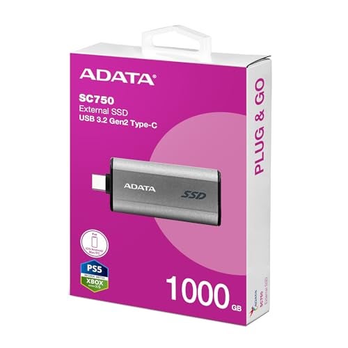 ADATA SC750 External SSD, 1TB, W129280787 - Image 2