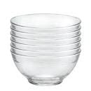 KIDZYMON Glass Bowl Desert Glass Bowl Set of 6 Capacity 510 ml I Salad and Desert Serving Bowl Toughened Transparent Glass Bowl Set of 6 I Size 13 CM Diameter - Image 1