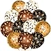 WATINC 36Pcs Whiskey Latex Balloon Black Gold Brown Sequin Multi Pattern Foil Balloons Party Decorations Background Photo Booth Props Decor for Whiskey Vintage Themed Party Supplies12 Inches - Image 3