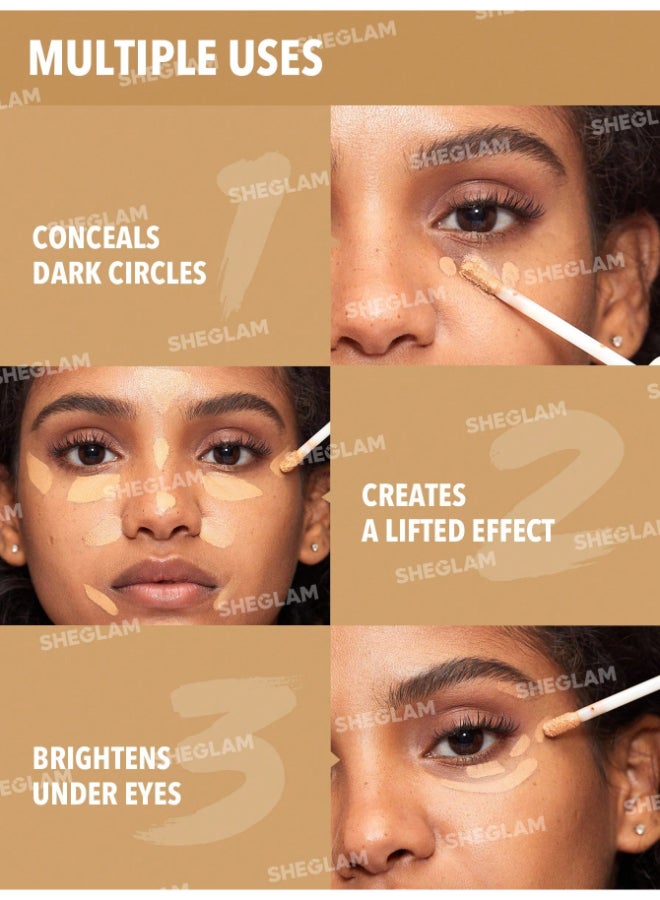 SHEGLAM Like Magic 12Hr Full Coverage Concealer-Chestnut Chestnut - Image 5