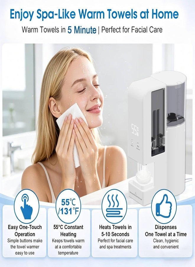 AK-SHIP Disposable Hot Face Towel Towel Refills for Hot Facial Towel Dispenser Works with Portable or Standard Towel Warmer For Spa Travel Home Daily Face Care(100 PSC - Image 2
